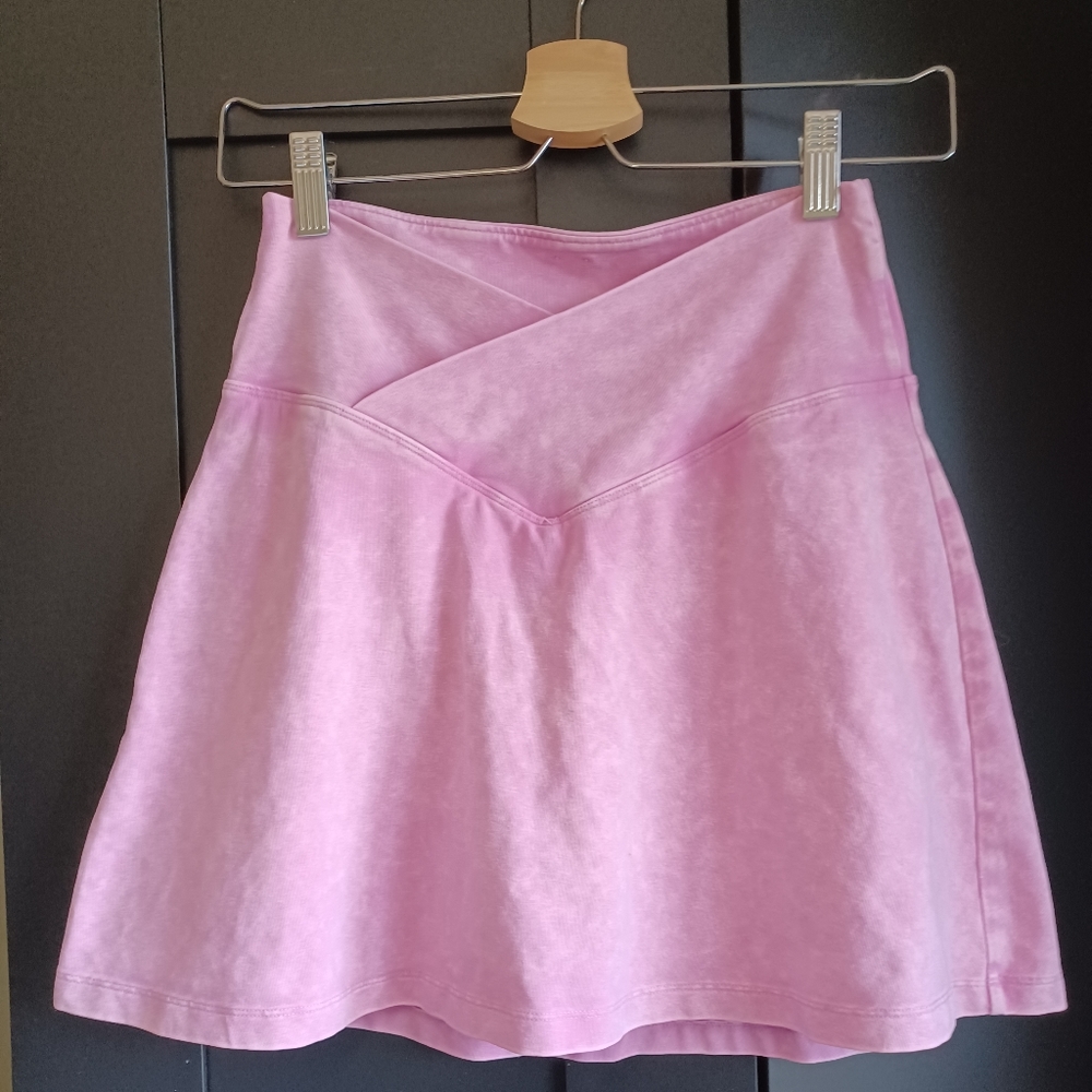 VS PINK High Waist V Crossover Skort NWT size S - Heathered Pink